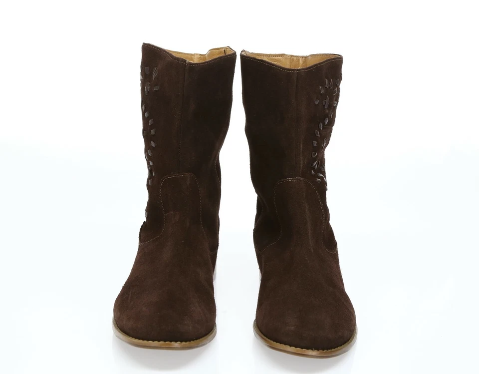 Jack Rogers Kaitlin Mujer Marrón Gamuza Botas Cosidas Talla 9 M Foto 4 de 4