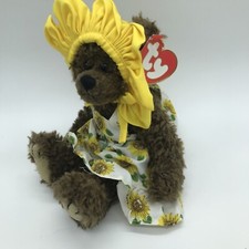 NWT 1993 TY The Attic Treasures Collection "Susannah" Sunflower Bear Jointed