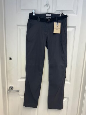 Womens Craghoppers Kiwi Pro Stretch Graphite Grey Trousers- UK Size 14 / 28'' Leg