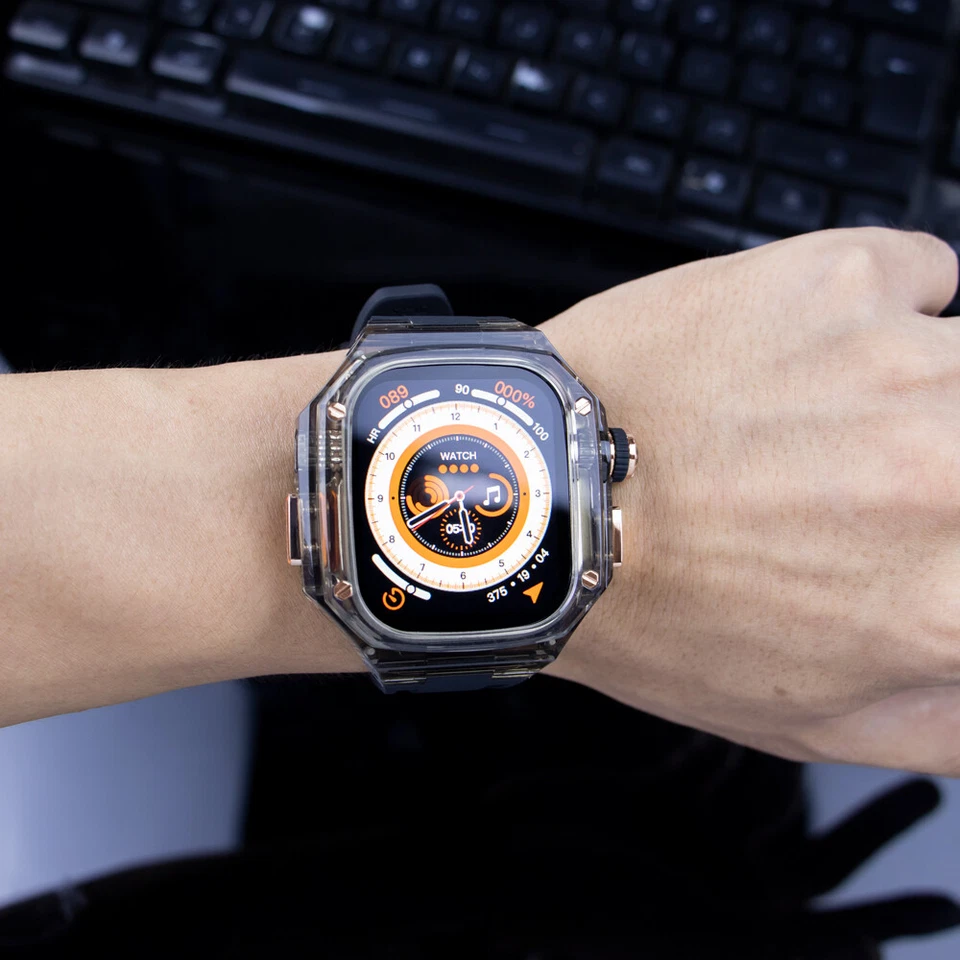 Funda para Apple Watch Ultra 49mm Refit Mod 8 7 6 5 4 SE 45 44 41 40mm Banda de Goma Foto 3 de 4