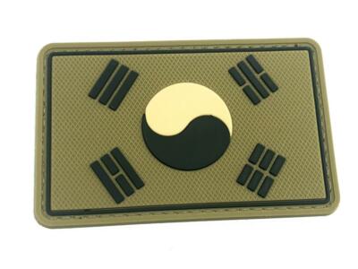 Südkorea braune Flagge Paintball Airsoft PVC Moral Patch