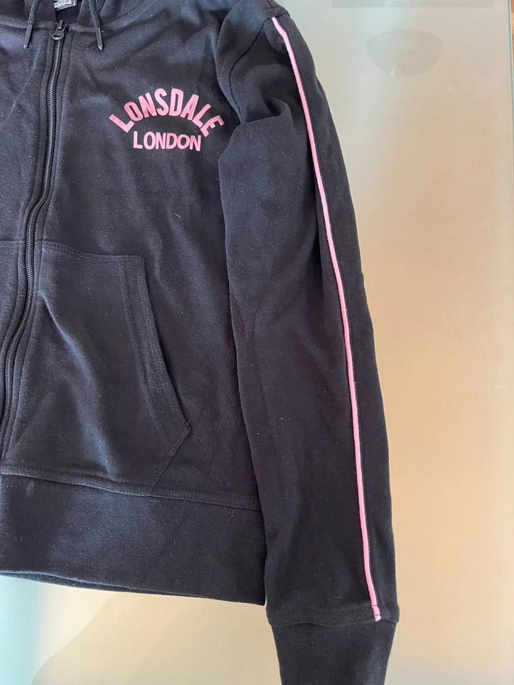 Authentic Lonsdale London Black Hooded Jumper UK Size 10 Women Clothing  - Image 4 of 4