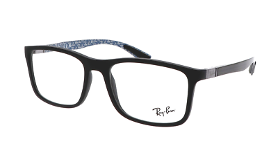 Ray様 New Ray-Ban Reading Glasses RB 8908 5196 53-18 Black Carbon-fiber