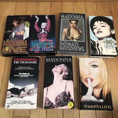 Madonna VHS Tape Lot Immaculate Live Ciao Italy Truth Dare Intimate Interviews