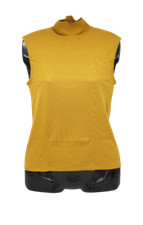 Women's sleeveless jersey, high neck warm cotton SPIDER, mustard cod.074523