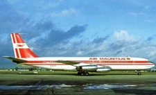 Air Mauritius Boeing 707 G-APFD @ London Heathrow LHR 1978 - postcard