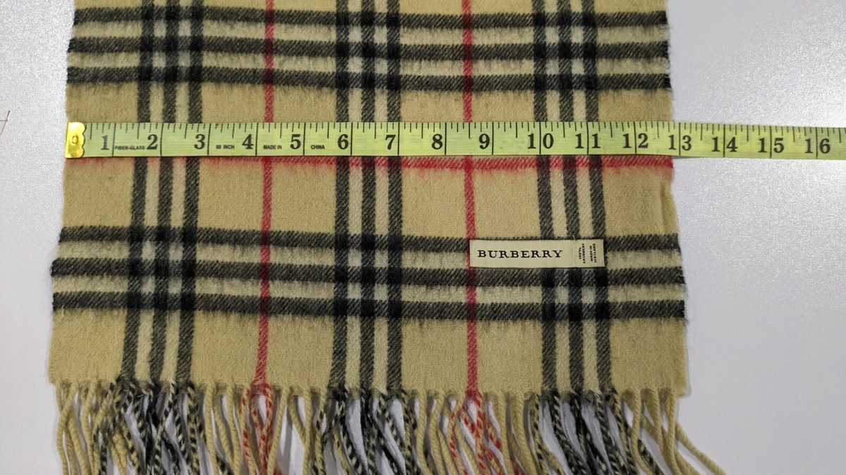 Burberry Cashmere Scarf Narrow Check BR041 | eBay