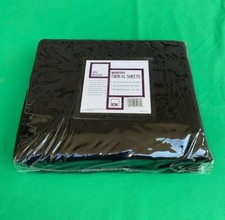 3-pc OCM Twin-XL Sheet Set Black 1 ea Fitted  Flat Sheets Standard Pillow Case