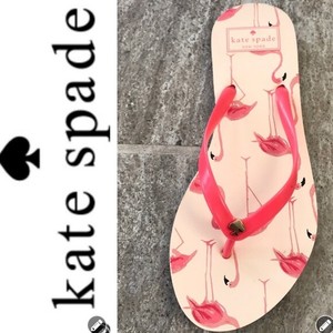 kate spade flip flops flamingo