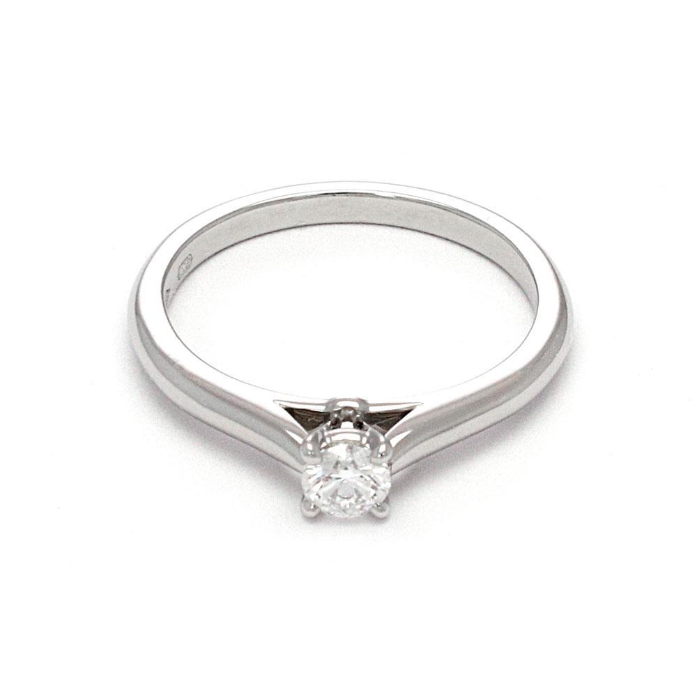 P*M様 Cartier 0.44カラット プラチナダイヤモンドリング GIA証 Cartier Round Diamond Platinum Engagement Ring Size 49-US 5 Cert