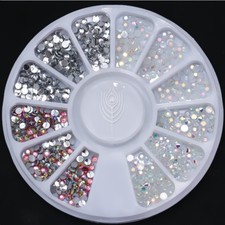 Ruota  brillantini NAIL ART 3D ricostruzione UNGHIE PER DECORAZIONE accessori