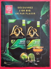 Publicité de presse: Boisson CAFE L'OR Espresso Bio Organic