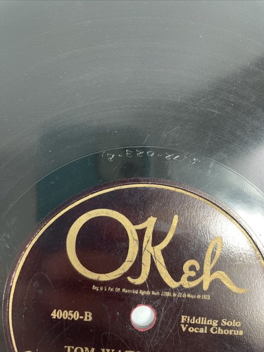 Rare: Tom Watson Special Fiddlin John Carson 10” Record Okeh Black Label - Picture 7 of 19