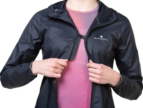 Ronhill Tech All Terrain Womens Running Jacket Black Hooded Run Lightweight - Picture 3 of 8