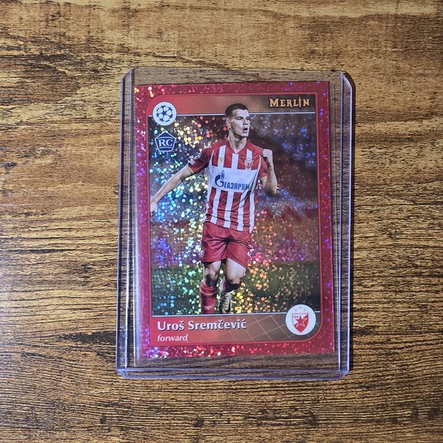 2024-25 TOPPS MERLIN UEFA UROS SREMCEVIC ROOKIE RED /5 RC SSP ZVEZDA