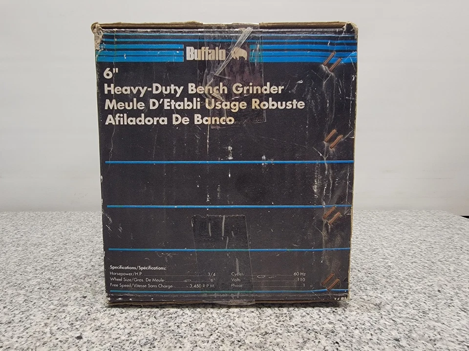 Buffalo Tools B6CBX 6 pulgadas Amoladora de banco de alta resistencia Foto 4 de 4