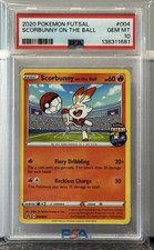 Scorbunny on the Ball - (2020 Pokemon Futsal) 004/005 PSA 10 Pokemon