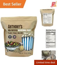 Nutritional Yeast Flakes 10 oz Non Fortified Gluten Free Protein