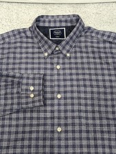 Charles Tyrwhitt Classic Fit Dress Shirt Non-Iron Blue Check Windowpane XXL