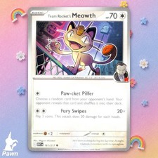 Team Rocket's Meowth 161/217 Eroi Ascesi Pokemon TCG Carta Incolore Singola
