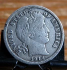 1914-D Barber Silver Dime
