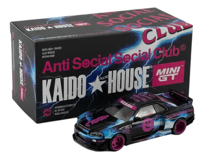 ミニカー Kaido house anti social club TAS2026 R34 KAIDO HOUSE x ASSC KHMG206 Nissan Skyline GT-R R34 Tokyo auto