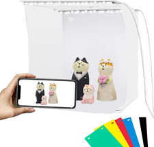 Mini Photo Studio Light Box, Portable Folding Photo Shooting Tent with 2 LED Pan