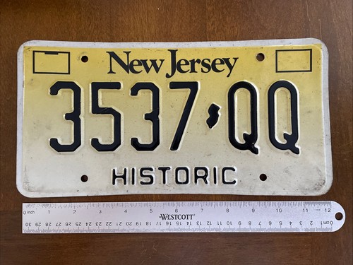 New Jersey Historic License Plate Tag 3537 QQ
