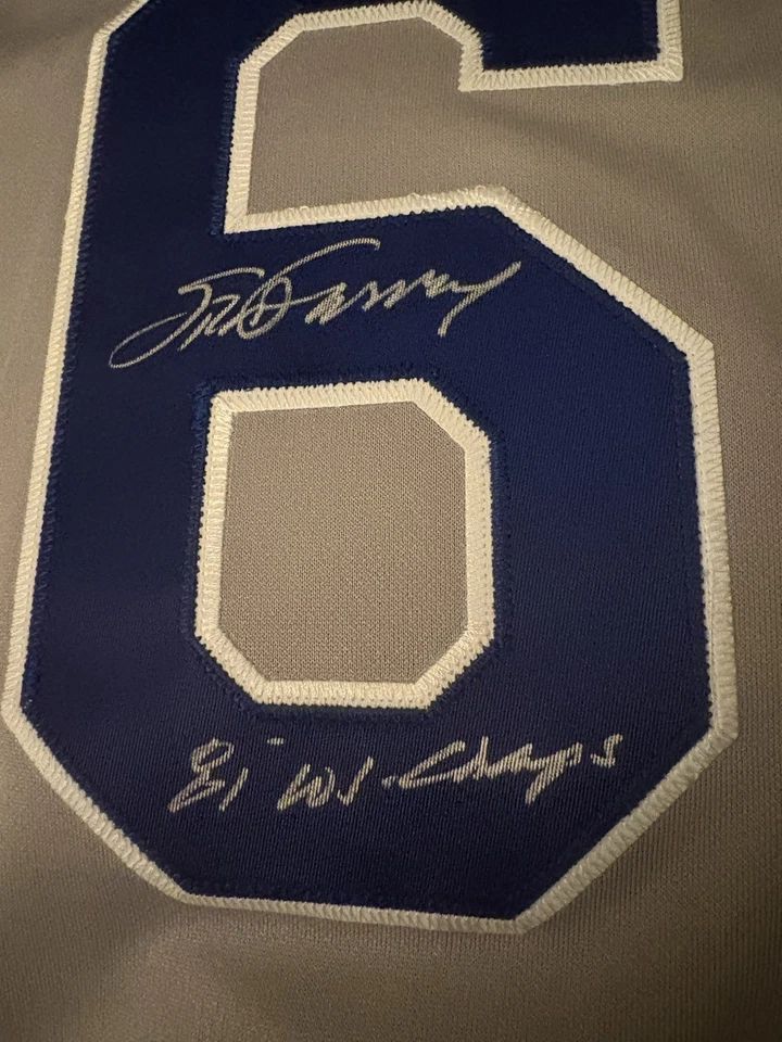 Steve Garvey LA Dodgers Signed Authetic Jersey 81 World Series Champs Incript. - Image 3 of 4