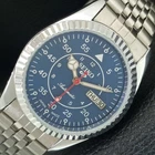 AUTOMATIC VINTAGE REFURBISHED SEIKO 5 6309A JAPAN MENS BLUE DIAL WATCH a442952-1