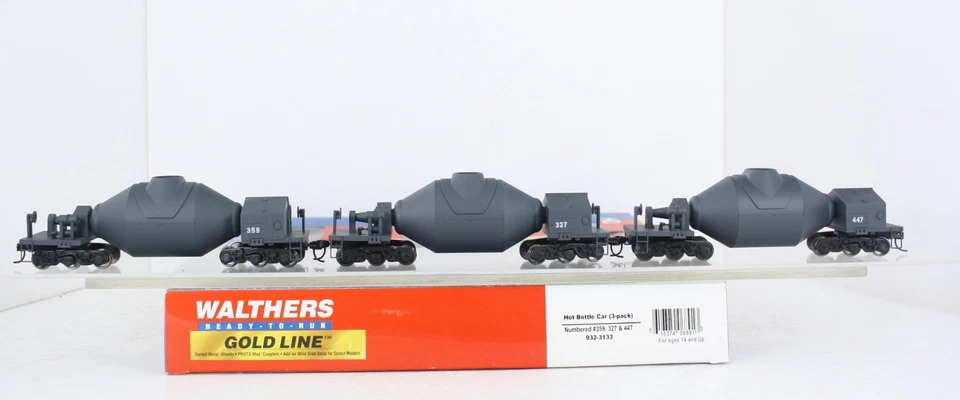 HO Walther Gold Line 932-3133 Hot Bottle Car 3 Pack #359, 327, 447 - Image 4 of 4