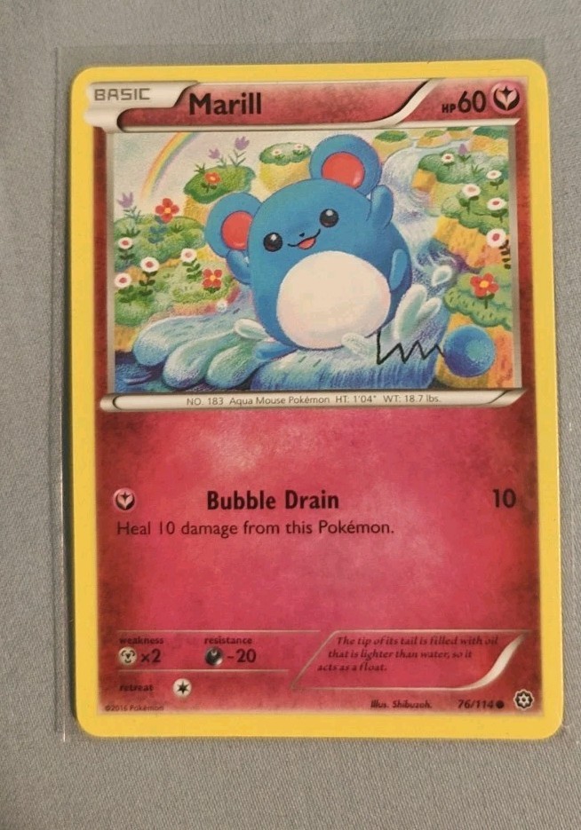 Pokemon TCG Marill 76/114 XY - Steam Siege Regular LP/NM Card