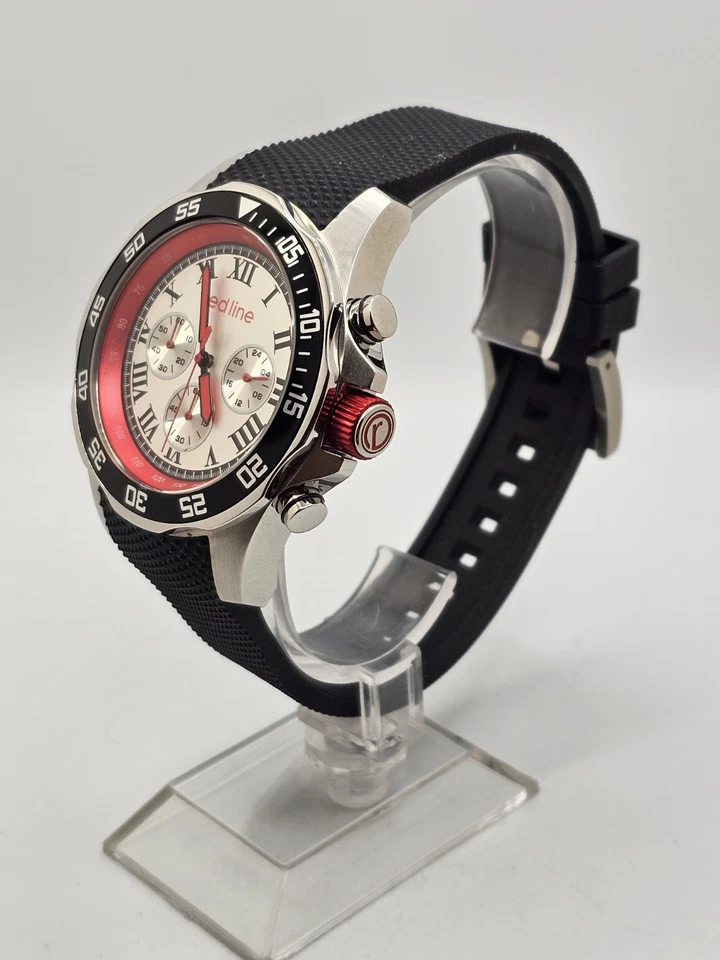 Reloj cronógrafo deportivo de cuarzo Redline By SWI para hombre RL-60024 detalles rojos como nuevo🔥👀 Foto 2 de 4