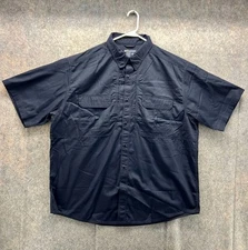 5.11 Tactical Shirt Men 2XL Blue Button Down Pocket Ripstop Police Teflon NEW