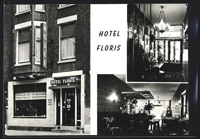 Rotterdam, Hotel Floris, Graaf Florisstraat 68 a, Ansichtskarte 