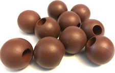 20 pcs 24mm Brown Wood Beads Round Bead Jewelry Making Wooden Tool 4X