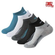 5 Pairs Unisex Cotton Short Ankle Socks Low Cut Casual Breathable Crew Socks