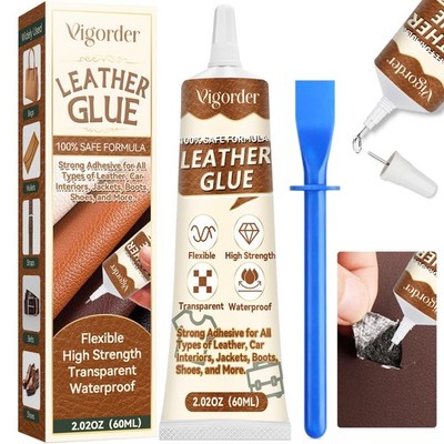 Leather Glue, 60ml Leather Glue Adhesive, High-Strength & Flexible, Transparent