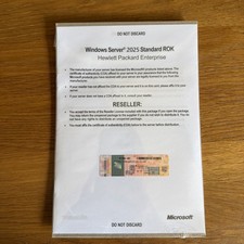 New Sealed - Microsoft Windows Server 2025 Standard HPE ROK OEM 2025 16-core