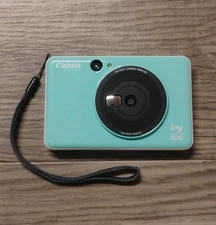 Canon Ivy CLIQ Teal Instant Camera Printer Tested No Charge Cord Included 