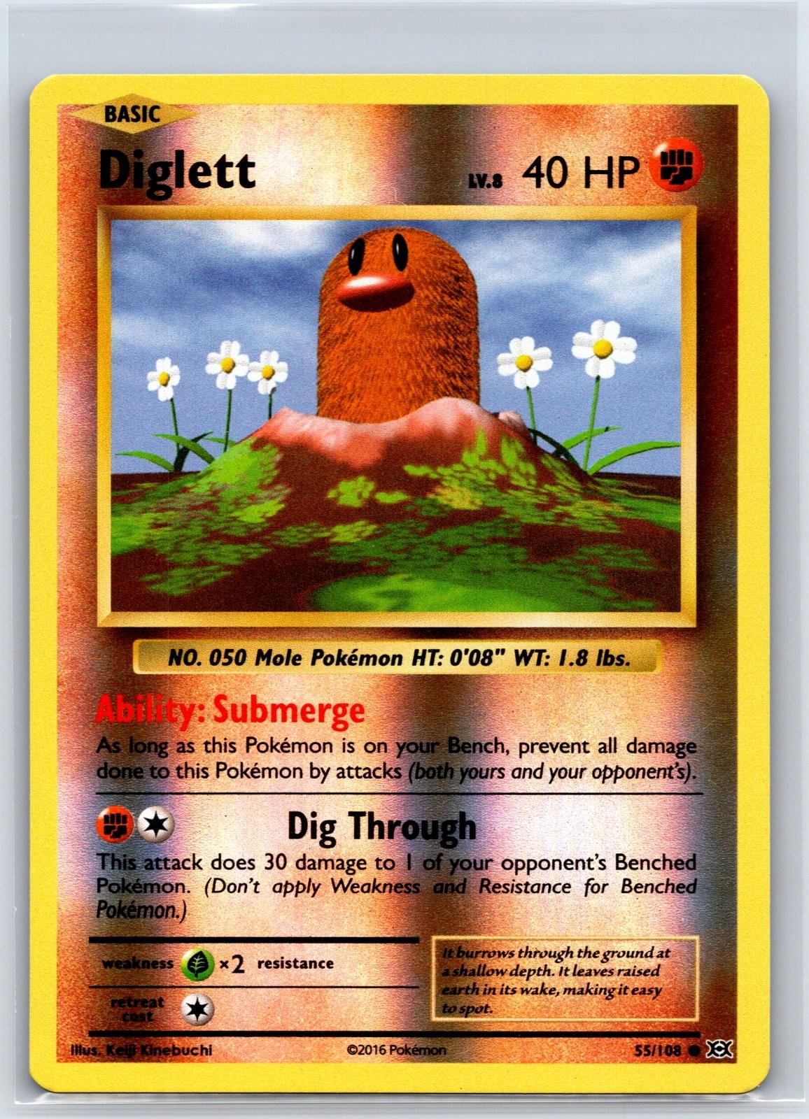 Diglett 55/108 Common Evolutions Pokemon Reverse Holo NM/M 603-33