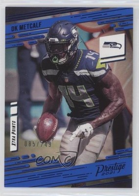 2021 Panini Prestige Xtra Points Blue 85/249 DK Metcalf #195 9o3