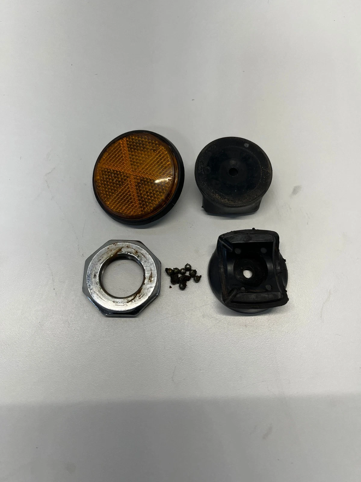 81 1981 Honda Express II 50 NA50 OEM Clamp Upper Nut Steering Bearings Reflector