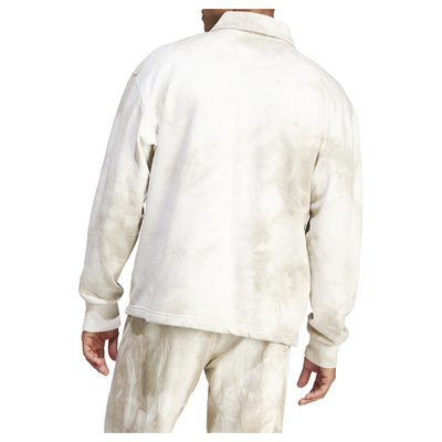 adidas All Season TieDye Long Sleeve Polo Shirt Mens Off White