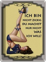 Blechschild 40X30 Cm Frau Ich Bin Nicht Zickig Spruch Zitat Deko Geschenk Metall