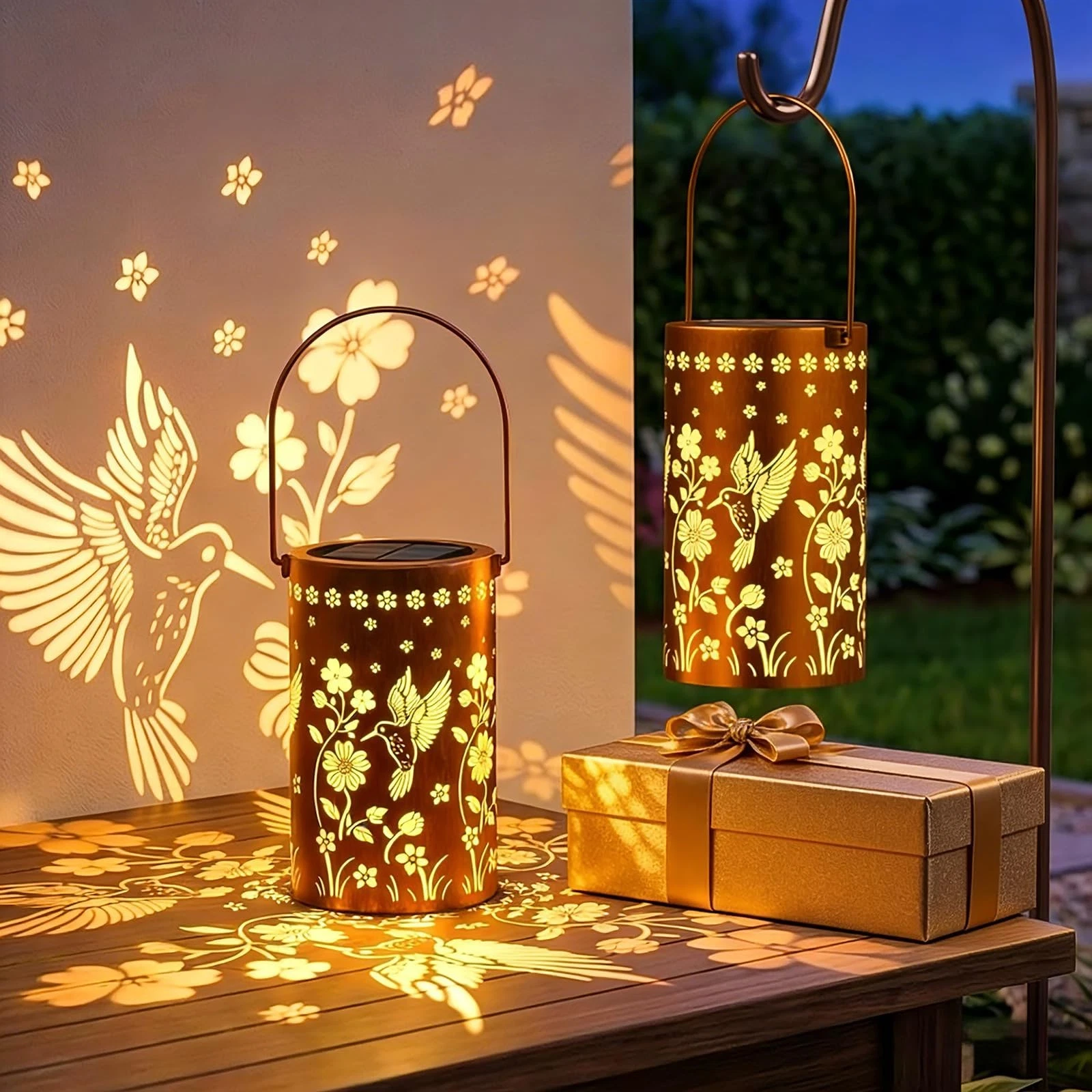 Hummingbird Solar Lanterns Outdoor Waterproof: Mothers Day Gifts for Mom Gran...