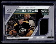 Charlie Coyle #WC-9 2023-24 SP Game Used 2023 Winter Classic Fabrics Boston