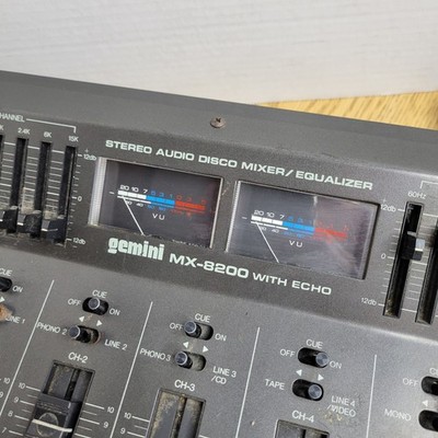 Gemini MX-8200 with Echo Stereo Mixer Equalizer Vintage Pro DJ