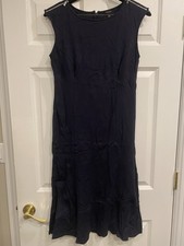 Ann Taylor Sleeveless Dress Black Women’s Size 8 Knee Length