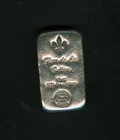 10 oz Silver Cast Bar Fleur de Lis Bullion Certified ISO .999 Fine Silver  879